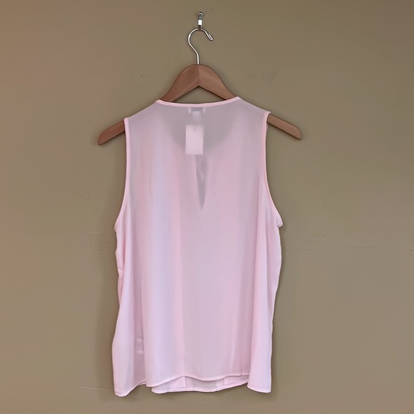 NWOT J.Crew Factory | Tie-front sleeveless blouse | Light Pink | Size M - Picture 6 of 14